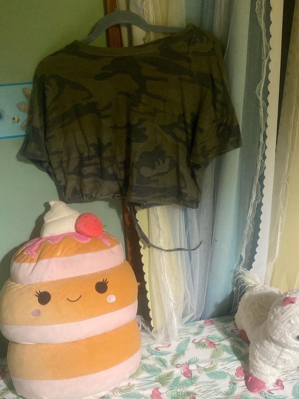 TeenBell Green Camouflage Crop Top